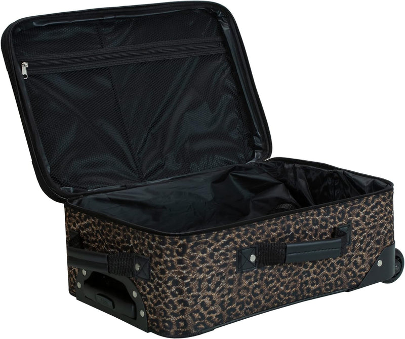 Rockland Vara Softside Gepäckset 3-teilig, Leopard, 3-Piece Set (20/22/28), Vara Softside Gepäckset