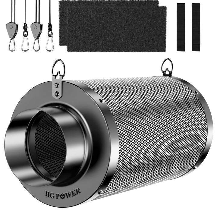 HG Power Aktivkohlefilter 150mm, Länge 300mm – 38mm Premium Australische Virgin-Aktivkohle, Geruchsk