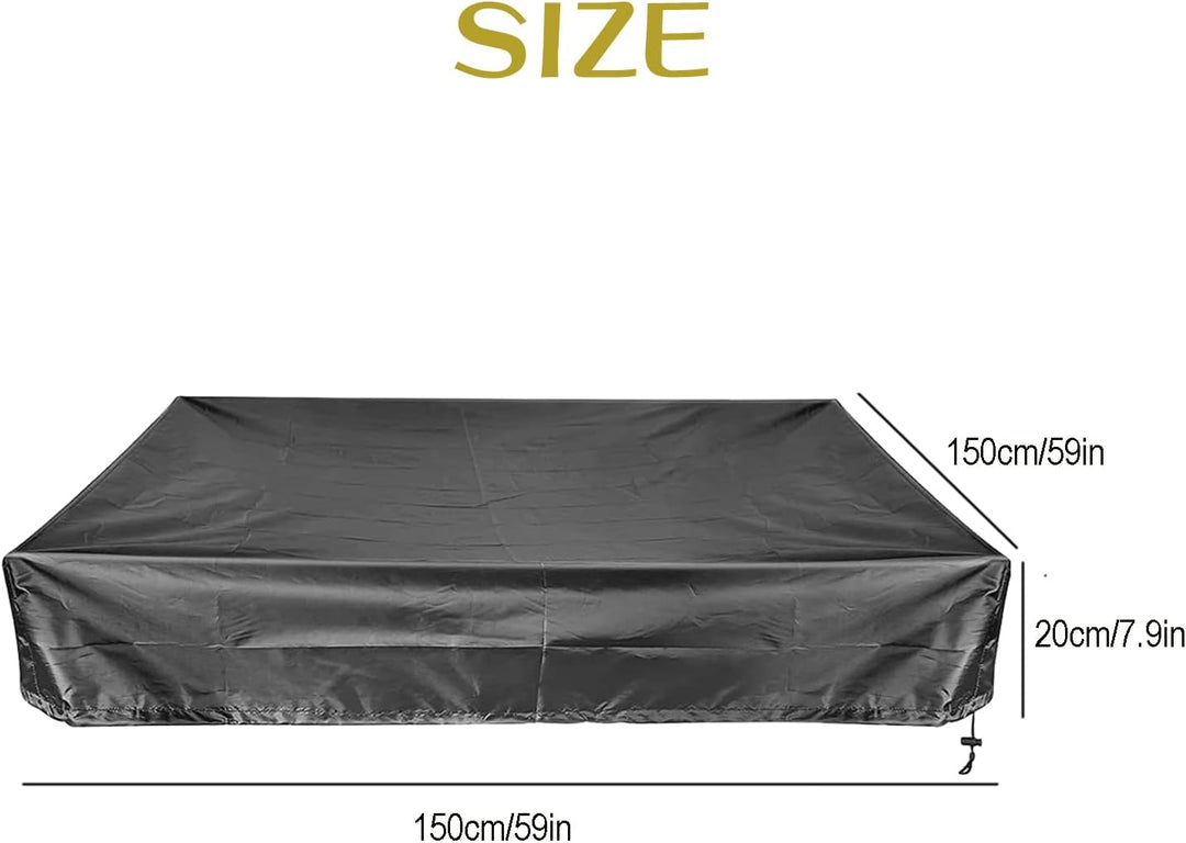 Wasserdicht Sandkasten Abdeckung Sandkasten Abdeckplane Staubdichte mit Kordelzug für Sandkasten Gar