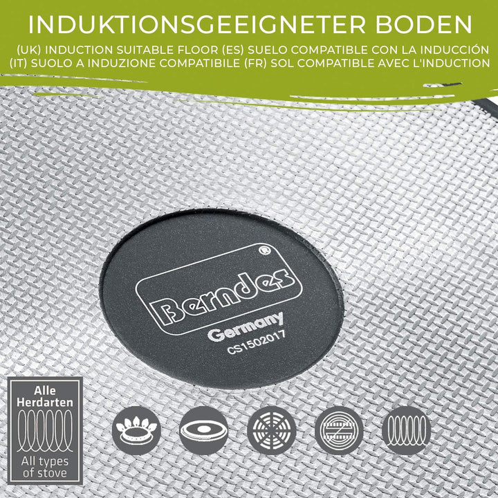 Berndes 013367 Servierpfanne Starter Alu Induction b.nature, kratzfeste Beschichtung aus Quarz, mit