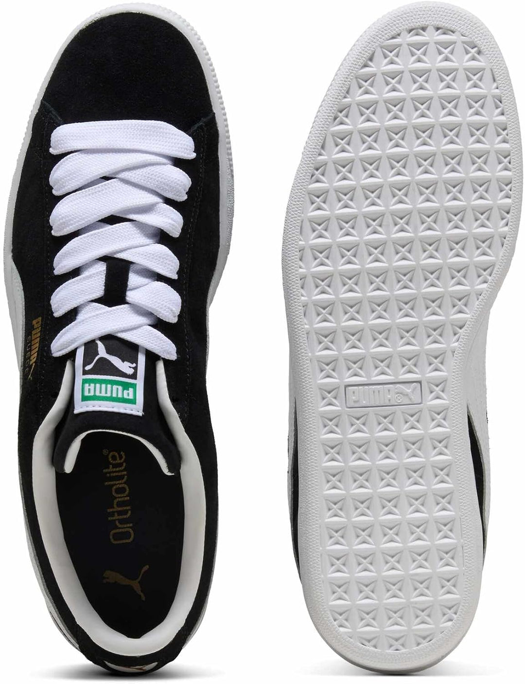 PUMA Unisex Suede Classic Sneaker 36 EU Puma Schwarz Puma Weiss, 36 EU Puma Schwarz Puma Weiß