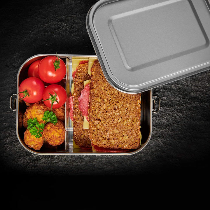 Lurch 240882 Lunchbox Snap aus Edelstahl 100% auslaufsicher 1400ml, 18/8, 1400ml