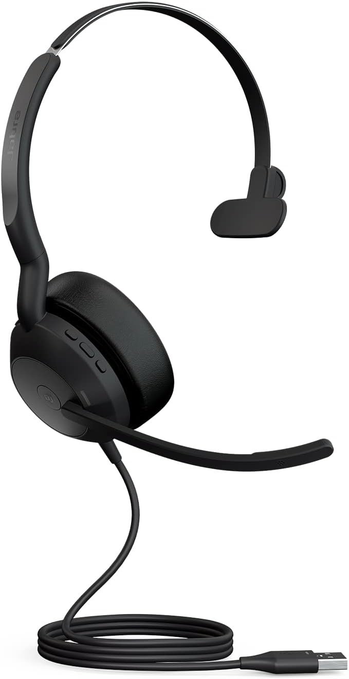 Jabra Evolve2 50 - Kabelgebundenes Mono-Headset mit Jabra Air Comfort - Mikrofone mit aktiver Geräus