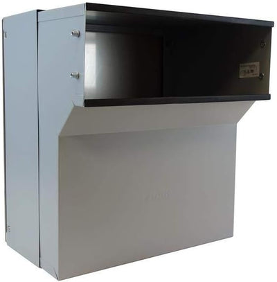 F-04 Edelstahl Mauerdurchwurf Briefkasten (Tiefe: 18-27 cm) - LETTERBOX24.de