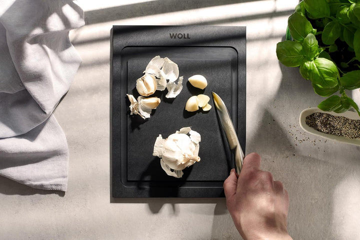Woll Cut &amp; Serve Schneidebrett, 25 x 19 cm, 7 mm hoch, aus FSC-zertifiziertem Papierverbundstoff, BP