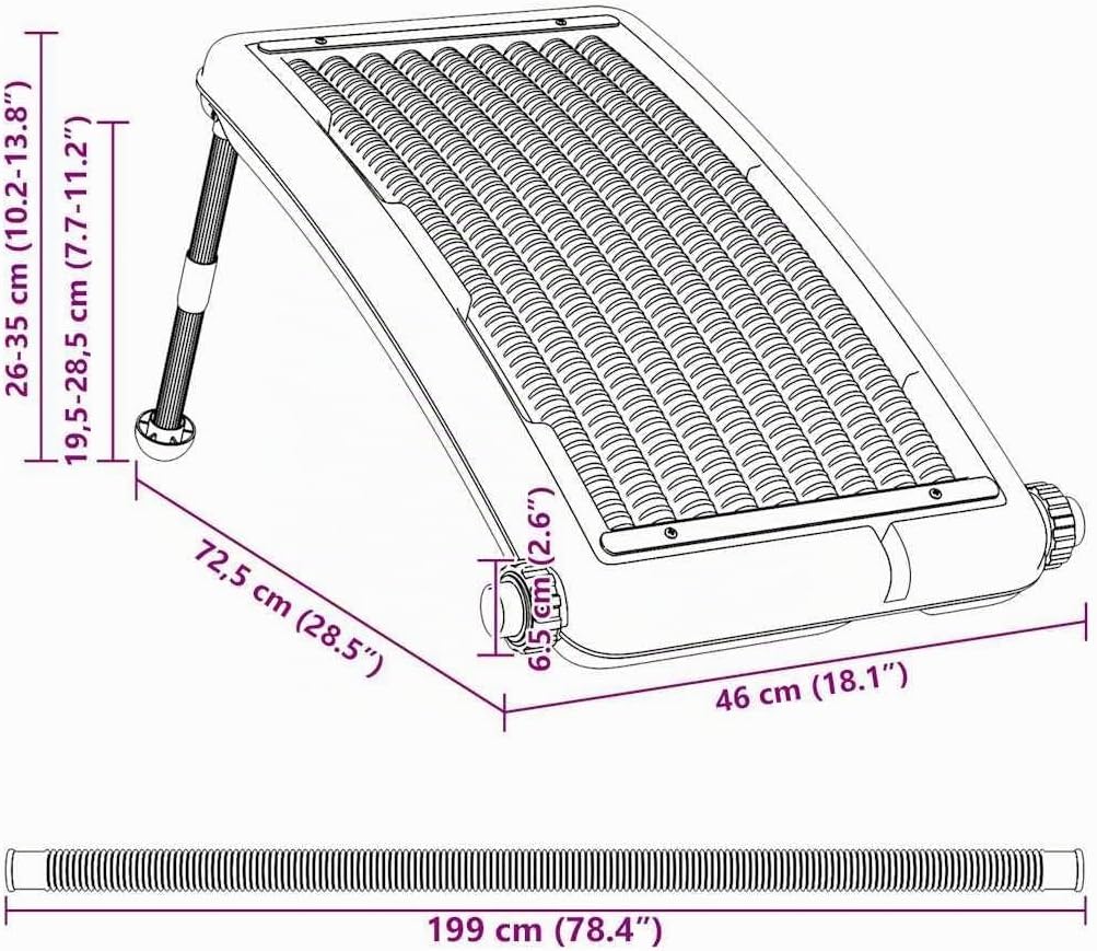 vidaXL Gebogene Solar Heizung für Pool Solarheizung Schwimmbadheizung Wärme Sonnenkollektor Poolheiz