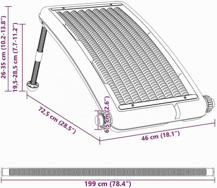 vidaXL Gebogene Solar Heizung für Pool Solarheizung Schwimmbadheizung Wärme Sonnenkollektor Poolheiz