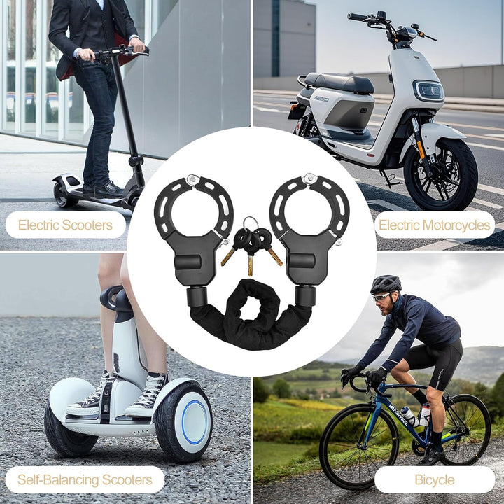 Amdoticknpf E Scooter Schloss 8mm, Handschellenschloss mit Schlüssel, Schloss für E Scooter, Fahrrad