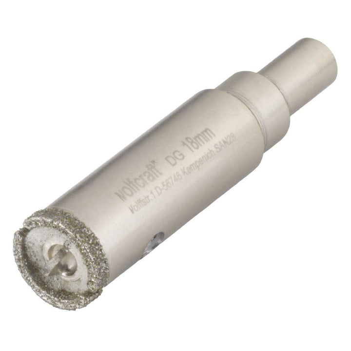 wolfcraft Ceramic Diamant-Lochsäge 5932000 – Bohrkrone inkl. Zentrierbohrer für den Akkuschrauber –