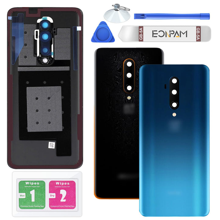 Eonpam Akkudeckel für OnePlus 7T Pro Rückseite Glas Original Backcover Back Glas Ersatz Reparatur Se