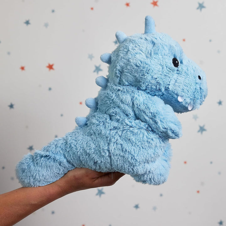 Warmies® Vollständig beheizbares Kuscheltier mit französischem Lavendel, Baby-Dinosaurier, blau