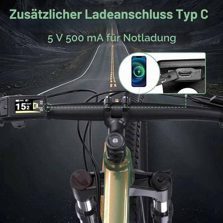 BAFANG Display DPC080 CAN Protokoll für BBS01B BBS02B and BBS03 M620, M600, M510 Mittelmotoren, E-Bi