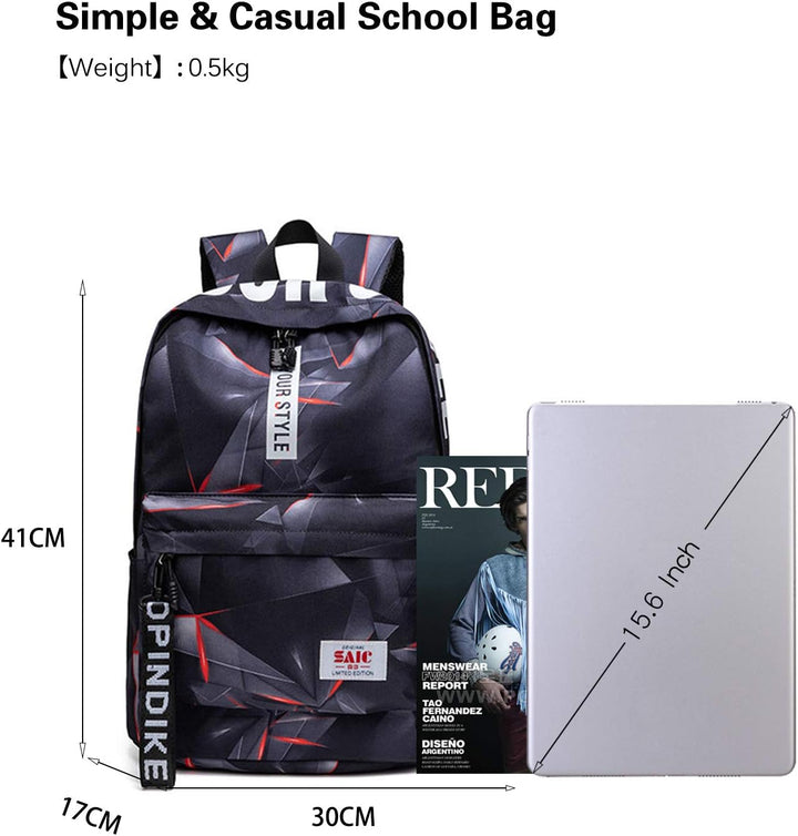 FANDARE Rucksäcke Schulrucksack Schulranzen Mädchen Jungs Schultasche Herren Damen Teenager Tagesruc