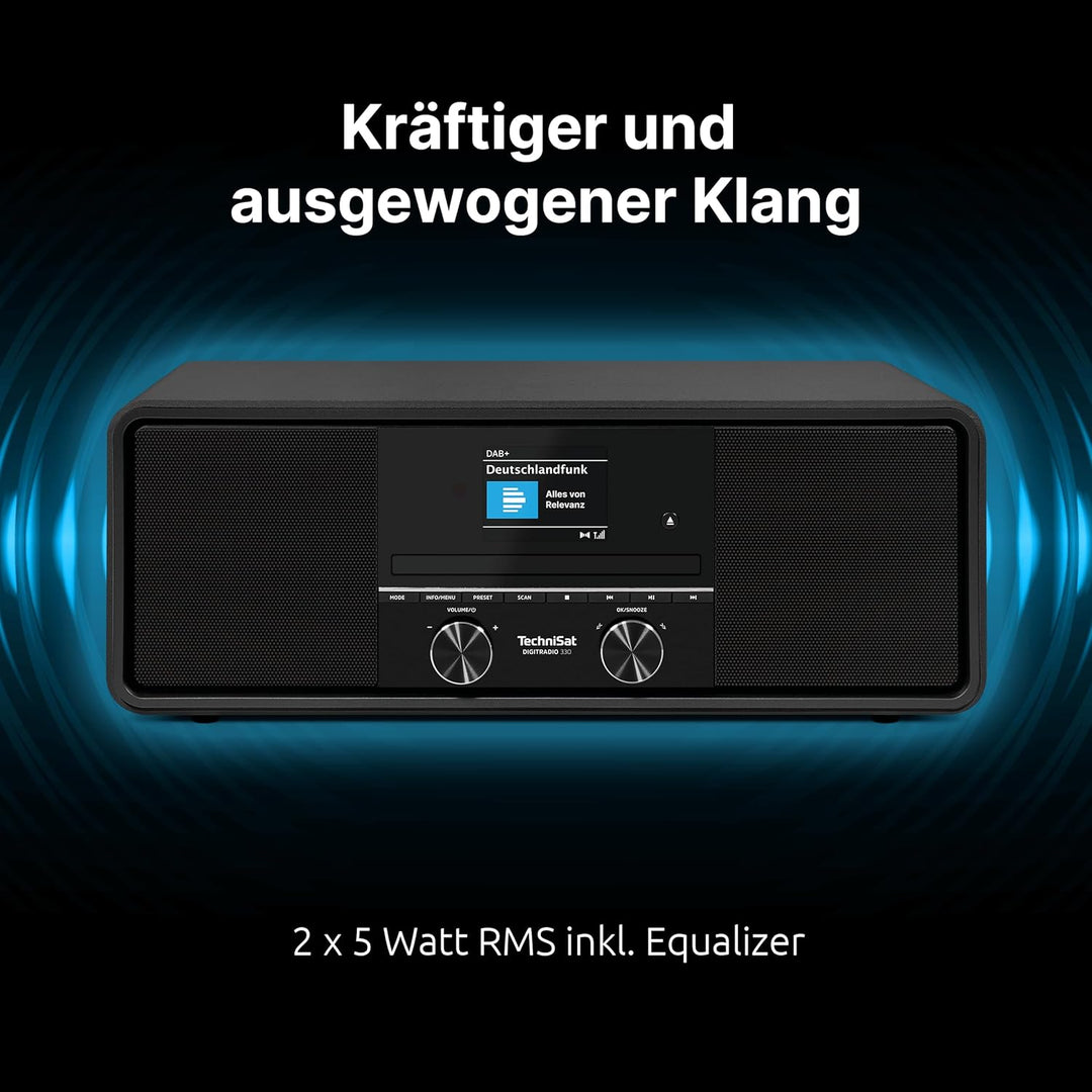 TechniSat DIGITRADIO 330 - DAB+ UKW Stereo Radio mit CD-Player (Bluetooth 5.3, USB MP3-Wiedergabe un