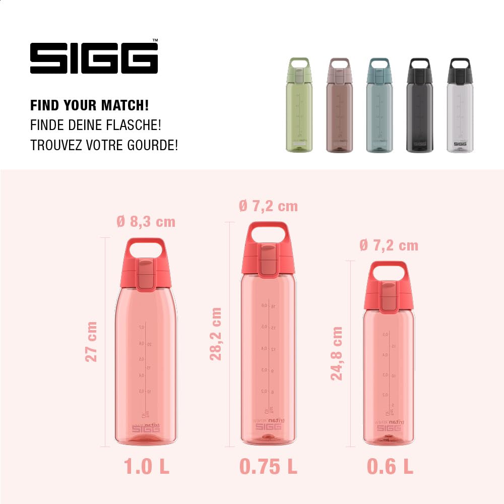 SIGG - Tritan Trinkflasche - Total Color ONE - Für Kohlensäurehaltige Getränke Geeignet - Spülmaschi