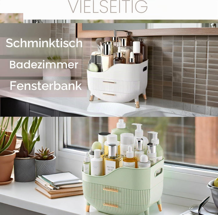 Makeup-Organizer mit Schubladen, Grosse Kosmetik-Aufbewahrung für Schminktisch, Kosmetik-Vitrine mit