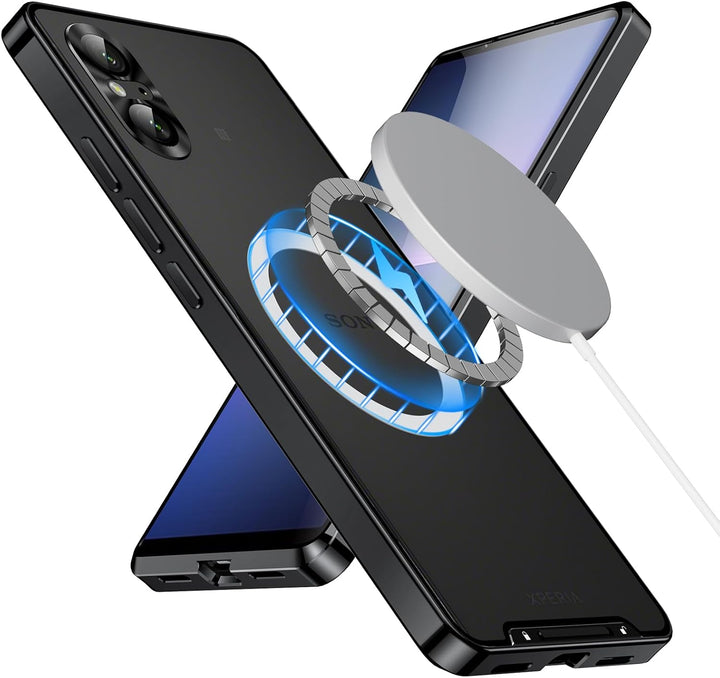 leleyo Handyhülle für Sony Xperia 5 V Hülle kompatibel mit MagSafe, Dünne Schutzhülle mit Kamera Sch