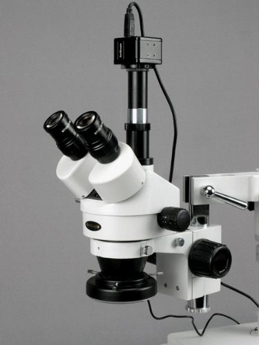 AmScope SM-4TZ-144A Trinokulares Stereomikroskop mit 4-Zonen-144-LED-Ringlicht, Ausgezeichnet mit De