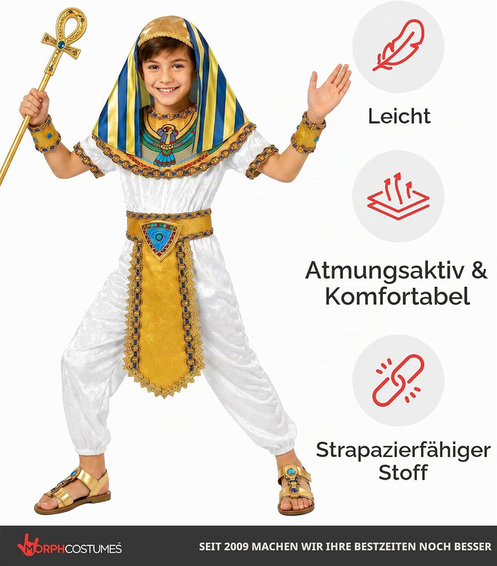 Fun Shack Kostüm Pharao Kinder, Pharao Kostüm Kinder, Kostüm Ägypter Kinder, Ägypten Kostüm Kinder,