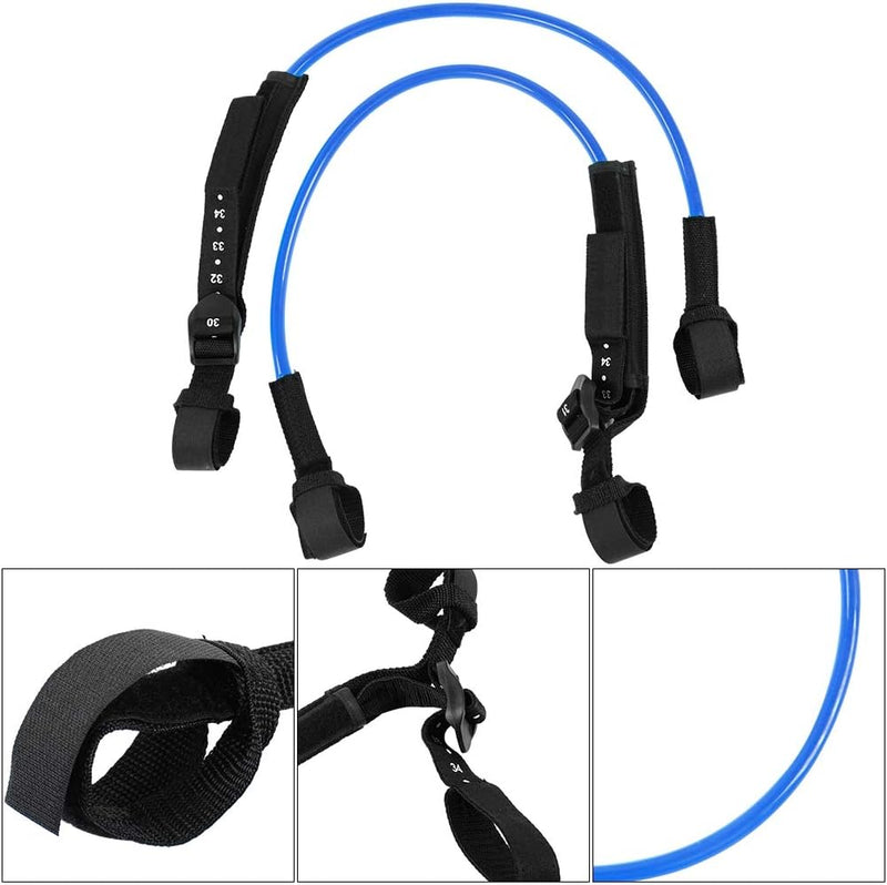 EVTSCAN Surfing Leash String, 2PCS 28-34 Zoll Schwarz Einstellbare Sicherheits-Windsurf-Gurte, Leine