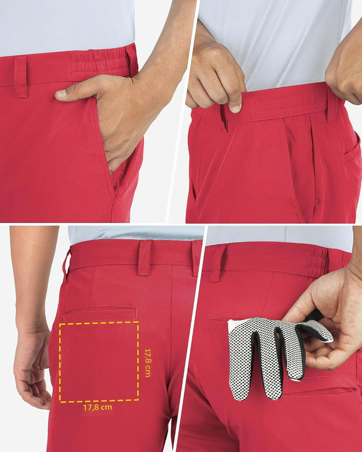 33,000ft Herren Golf Shorts Stretch Bermuda Shorts UPF 50+ Leichte Kurze Golfhose Chino Shorts Summe