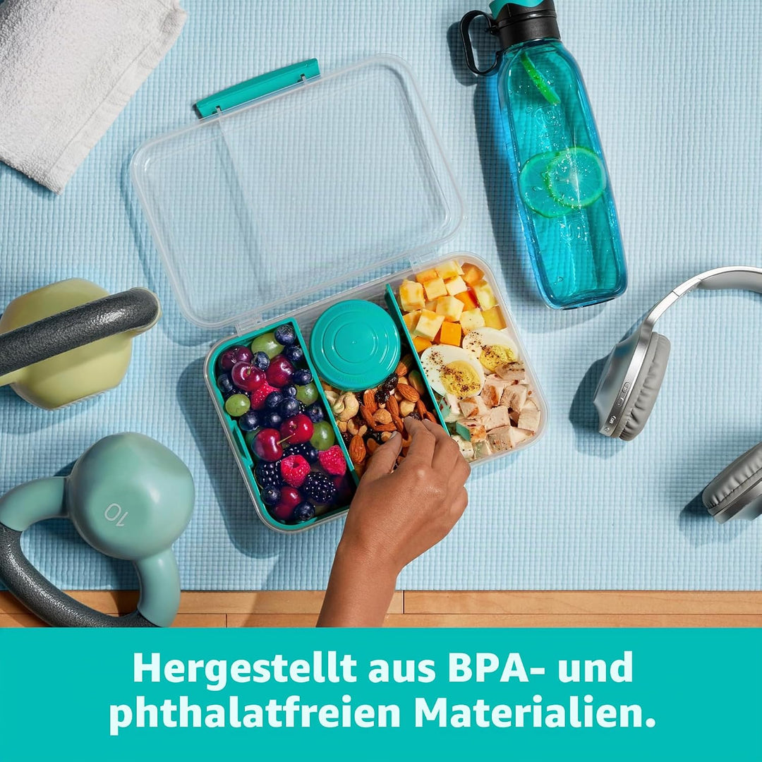 Sistema To Go Bento Box Create | Lunchboxen mit Fächern & Snack Pots | 1,48 L | BPA-frei | 2 Stück |