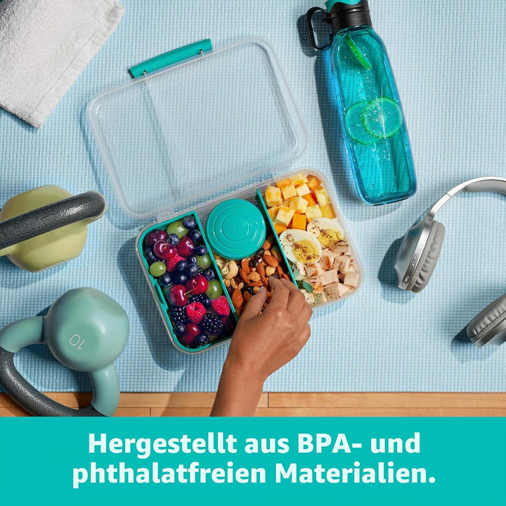 Sistema To Go Bento Box Create | Lunchboxen mit Fächern & Snack Pots | 1,48 L | BPA-frei | 2 Stück |