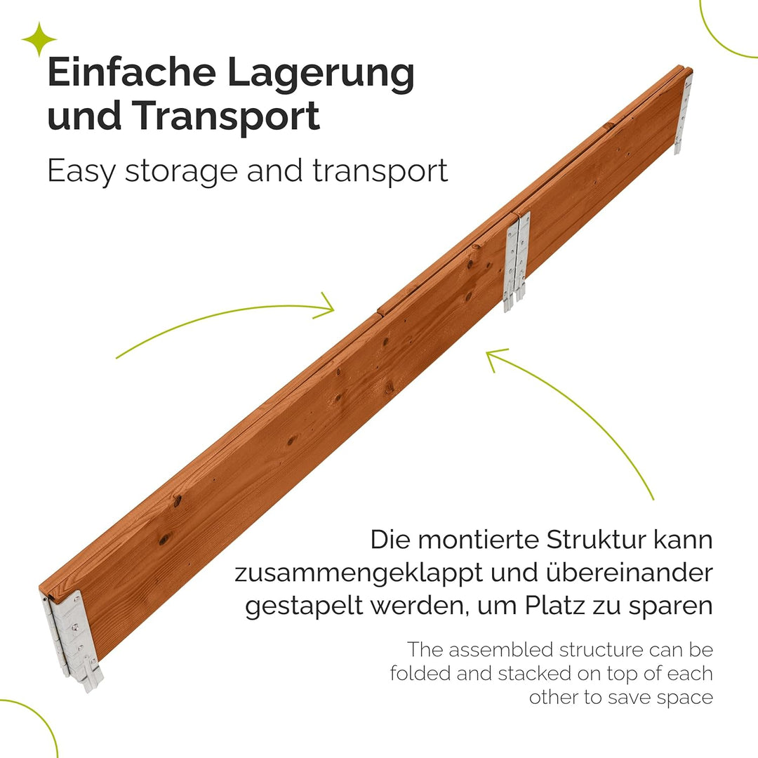 Garronda Holzaufsatzrahmen für Palette Aufbewahrungskiste aus Holz Palettenaufsatzrahmen Holzkiste (