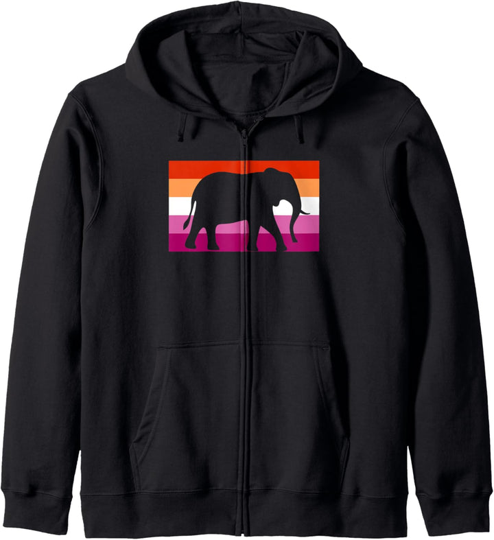 Cute Baby Elephant Love Gay Lesbian Pride Flag Stuff Art Kapuzenjacke
