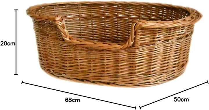 Katzenliege, Hundeliege, Katzenbett, Hundebett Haustier Sofa Liege Bett aus Weide K5-100-7 (BTH 68cm
