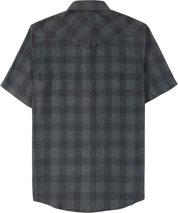 Dubinik® Bambusfaser Kurzarmhemd Herren Freizeithemden Für Herren Druckknöpfe Cowboy Vintage Western