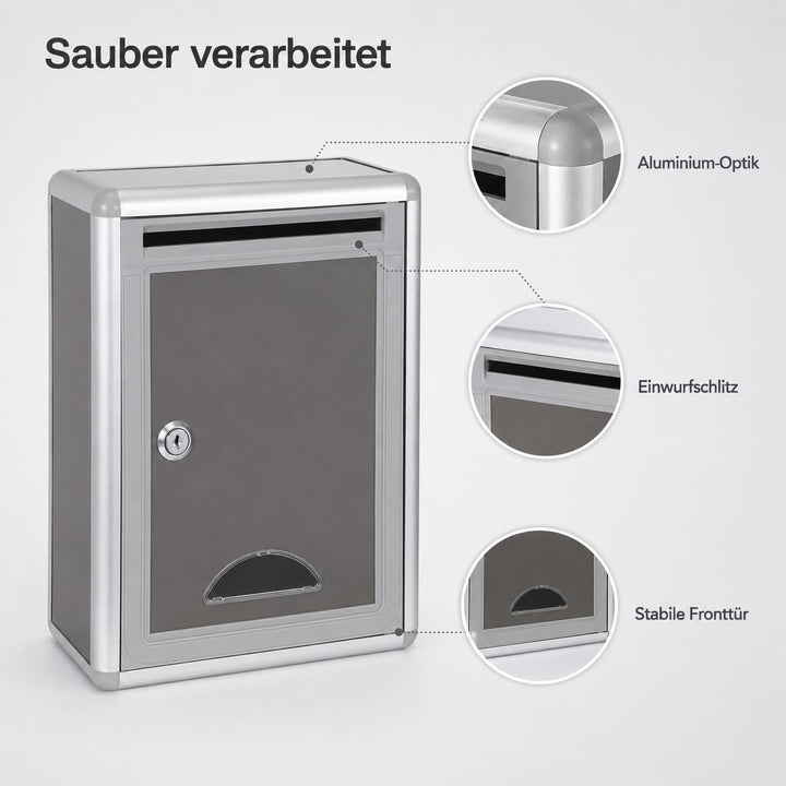 Gadpiparty Briefkasten, Spendenbox AbschliessBar, für Unternehmen Beschwerdebox Wasserdicht Sicher