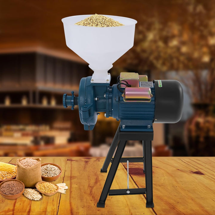 2200W Elektrische Getreidemühle mit Trichter, Kornmühle Mühle für Mais Reis Weizen Kaffeebohnen, Mah