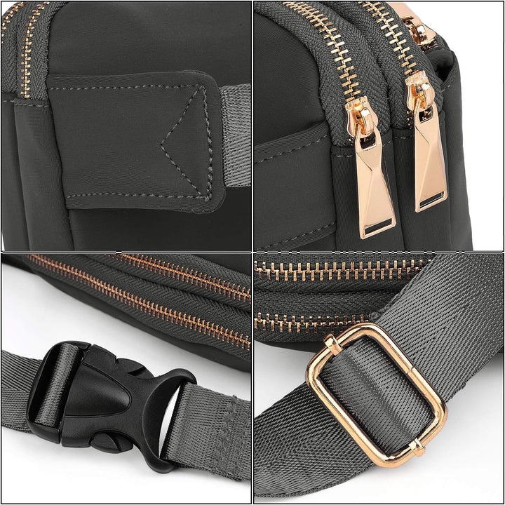 Geldbörse Damen Brieftasche UTO PU Leder Multifunktions Zip um Clutch für Handy 0759a Grau, 0759a Gr