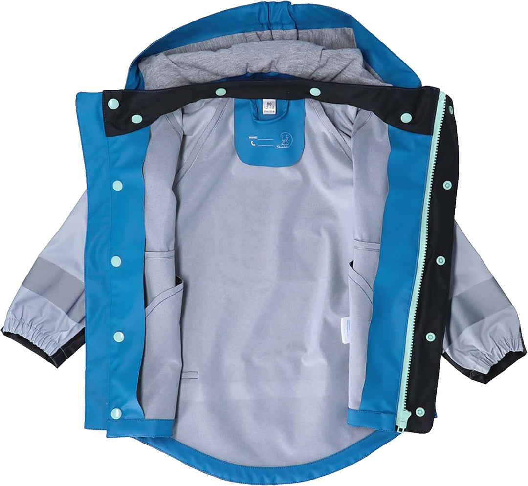 Sterntaler Unisex Kinder Blockfarben Funktions-Regenjacke 74 Tintenblau Melange, 74 Tintenblau Melan