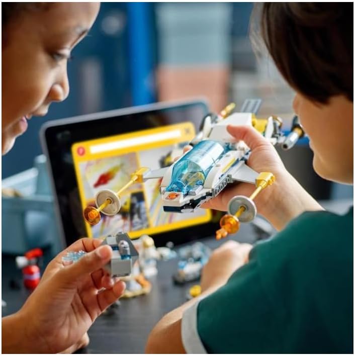LEGO 60354 City Erkundungsmissionen im Weltraum, interaktives digitales Abenteuerspielset mit Raumsc