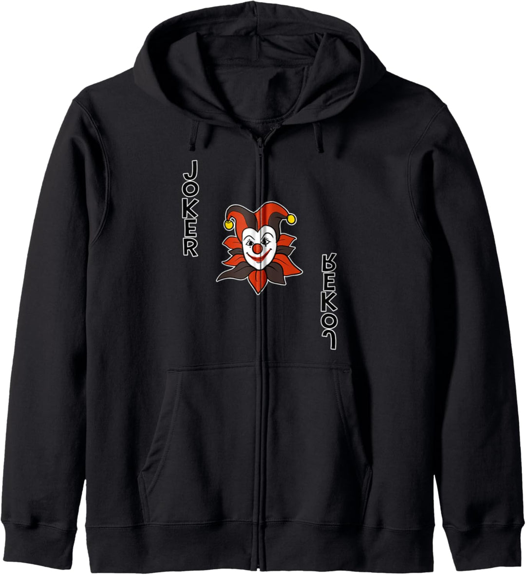 Joker Spielkarte Karte Zocker Glücksspiel Karneval Fasching Kapuzenjacke