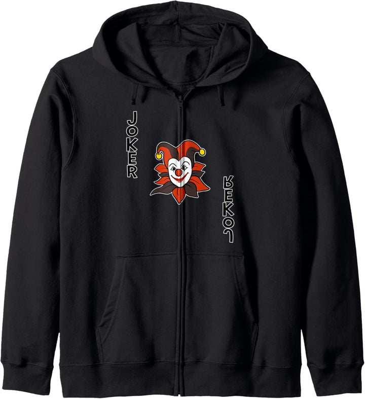 Joker Spielkarte Karte Zocker Glücksspiel Karneval Fasching Kapuzenjacke