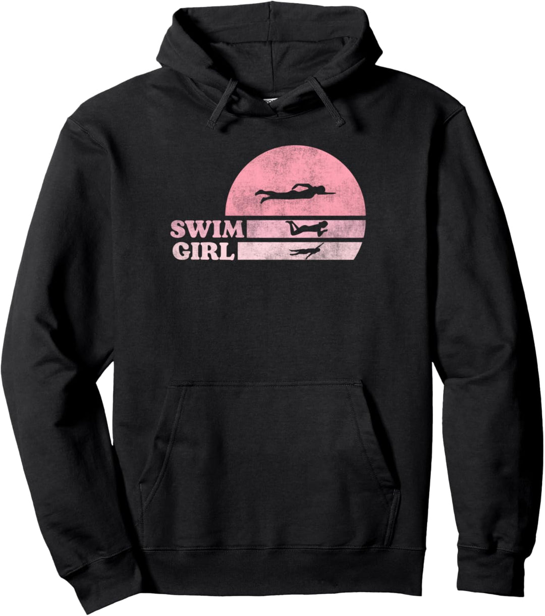 Schwimm Girl Schwimmerin Schwimmen Mädchen Pullover Hoodie