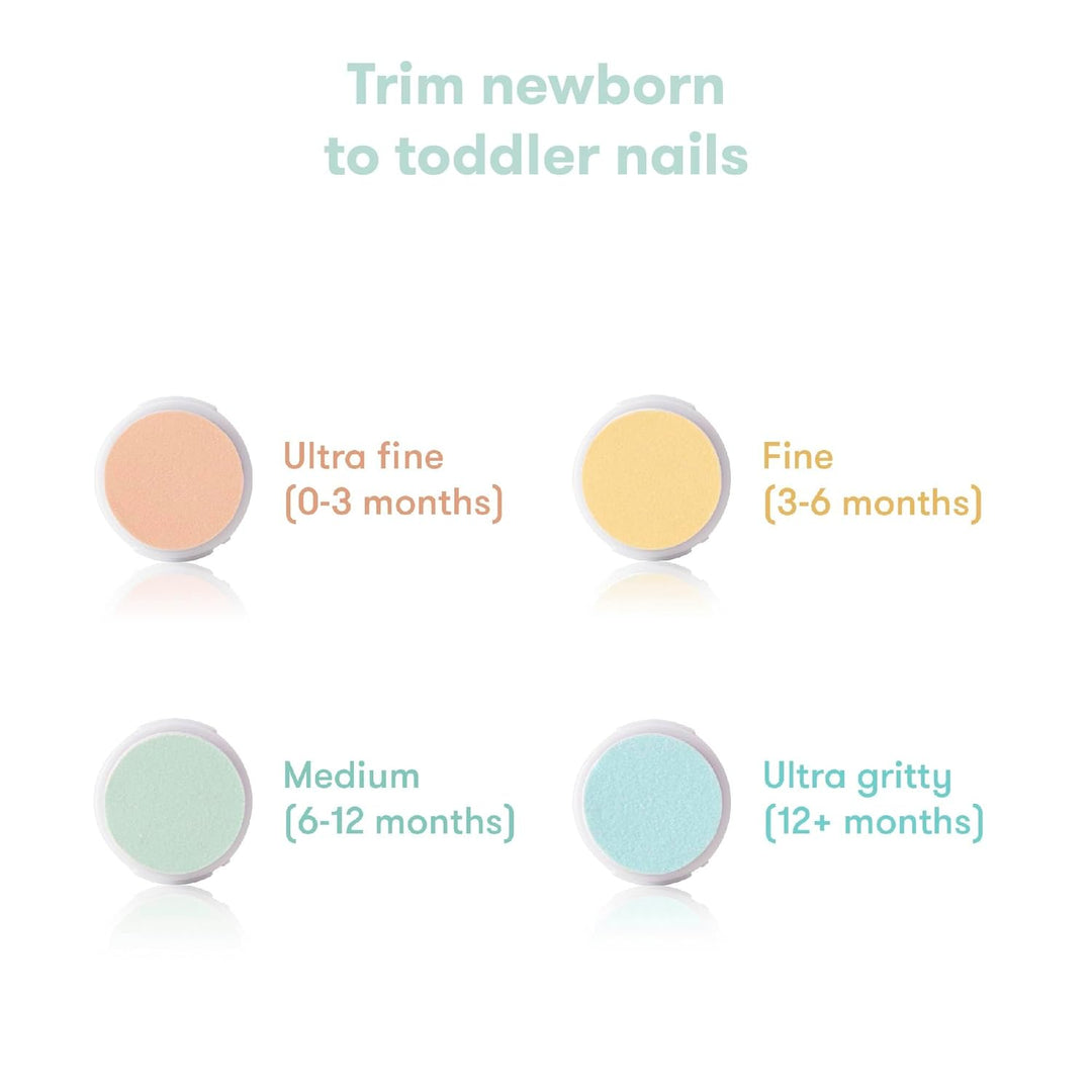 FRIDA Baby Elektrische Nagelpuffer | Sicher + Einfach Baby Nagelfeile Baby Nagelknipser + Nagelschne