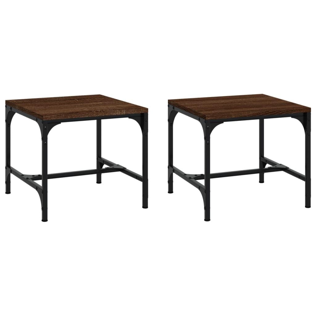 vidaXL Beistelltisch 2 STK., Couchtisch mit viel Stauraum, Wohnzimmertisch mit verstellbaren Beinen,