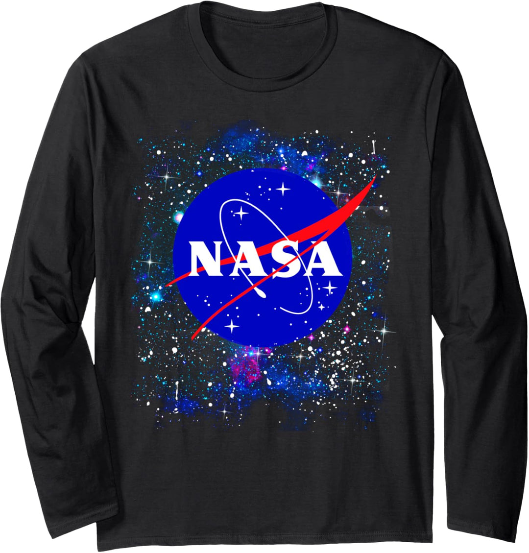 NASA Galactic Nebula Logo Langarmshirt