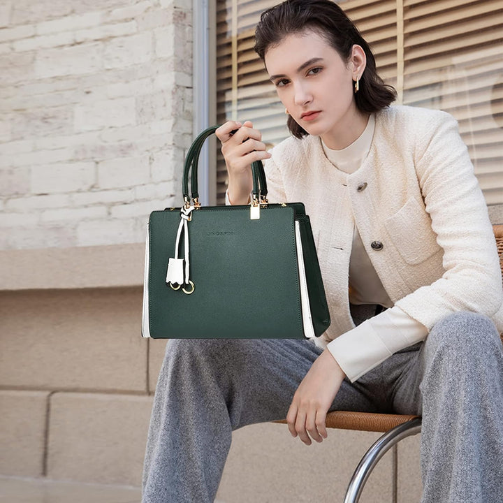 NICOLE &amp; DORIS Damen Handtasche Elegant Henkeltasche Leder Schultertasche Frauen Umhängetasche Multi