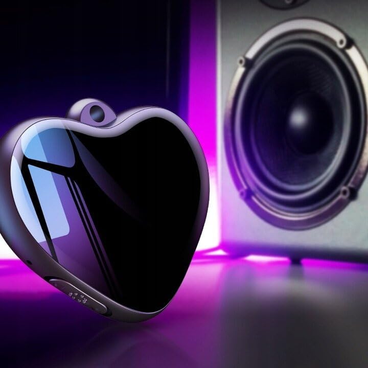 Mini Diktiergerät Q66 Herzform | 8GB USB Audio-Aufnahmegerät | Diktaphon mit Sprachaktivierung, 3072