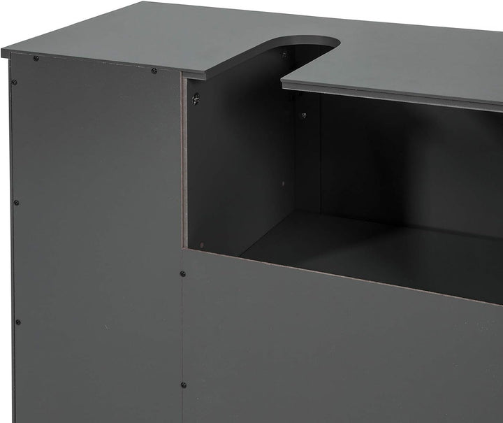 SoBuy BZR38-DG Waschbeckenunterschrank mit 2 Ablagen und 1 Tür Badschrank Waschtisch Unterschrank Ba