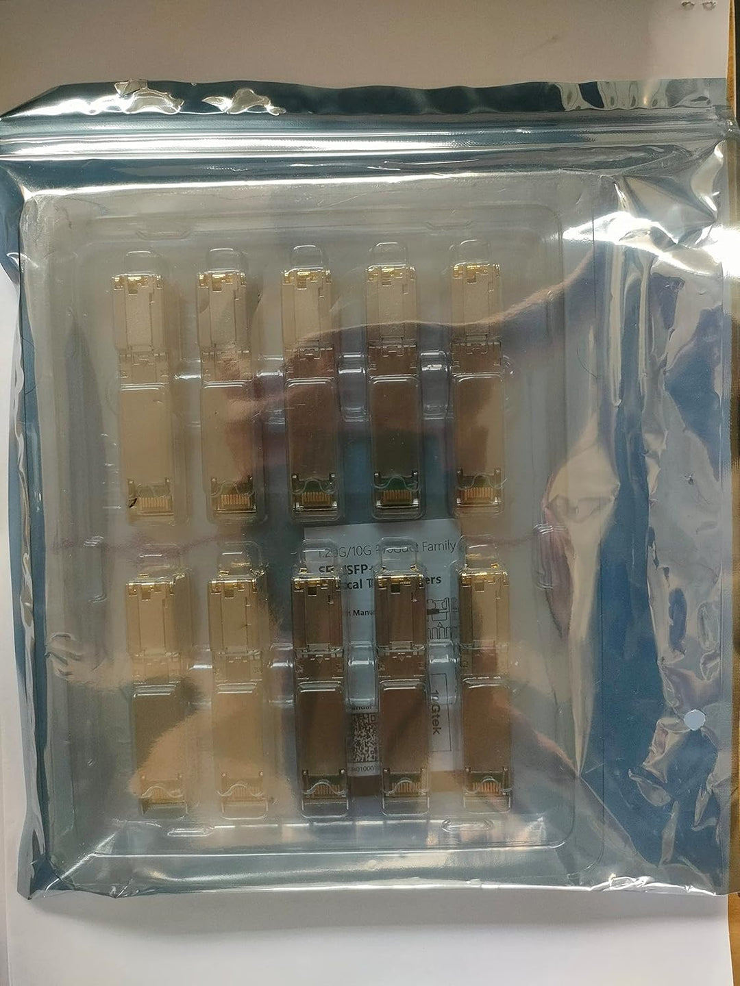 10Gtek [10 Stück] 1.25/2.5/5/10GBase-T SFP+ RJ-45 CAT.6a Kupfer Transceiver 30-meter, Kompatibel für