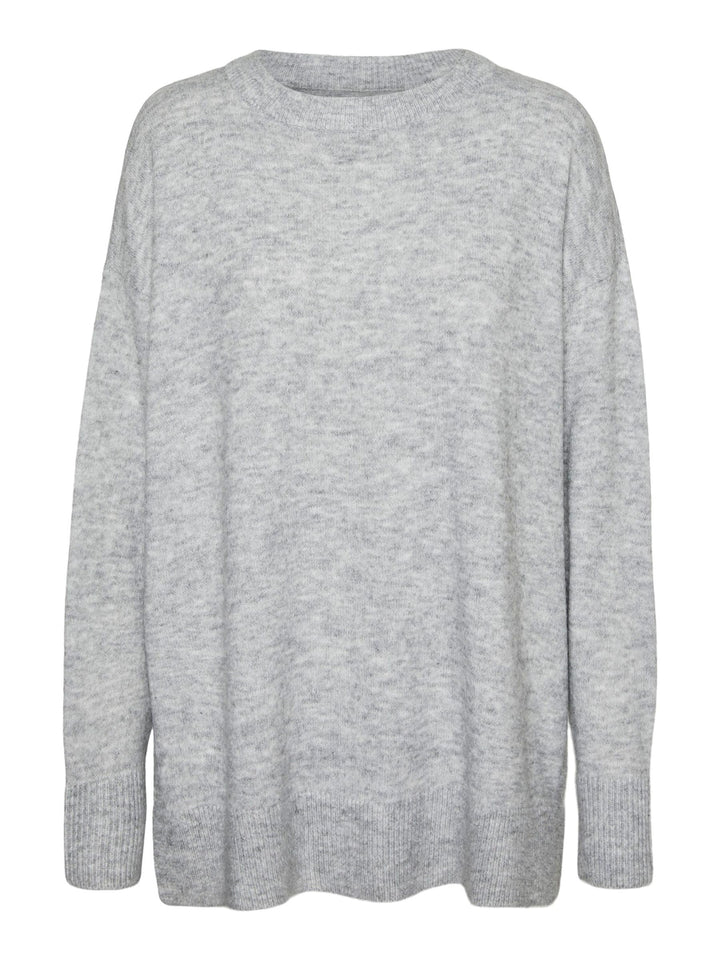 VERO MODA Female Strickpullover VMFILUCA Pullover S Light Grey Melange, S Light Grey Melange