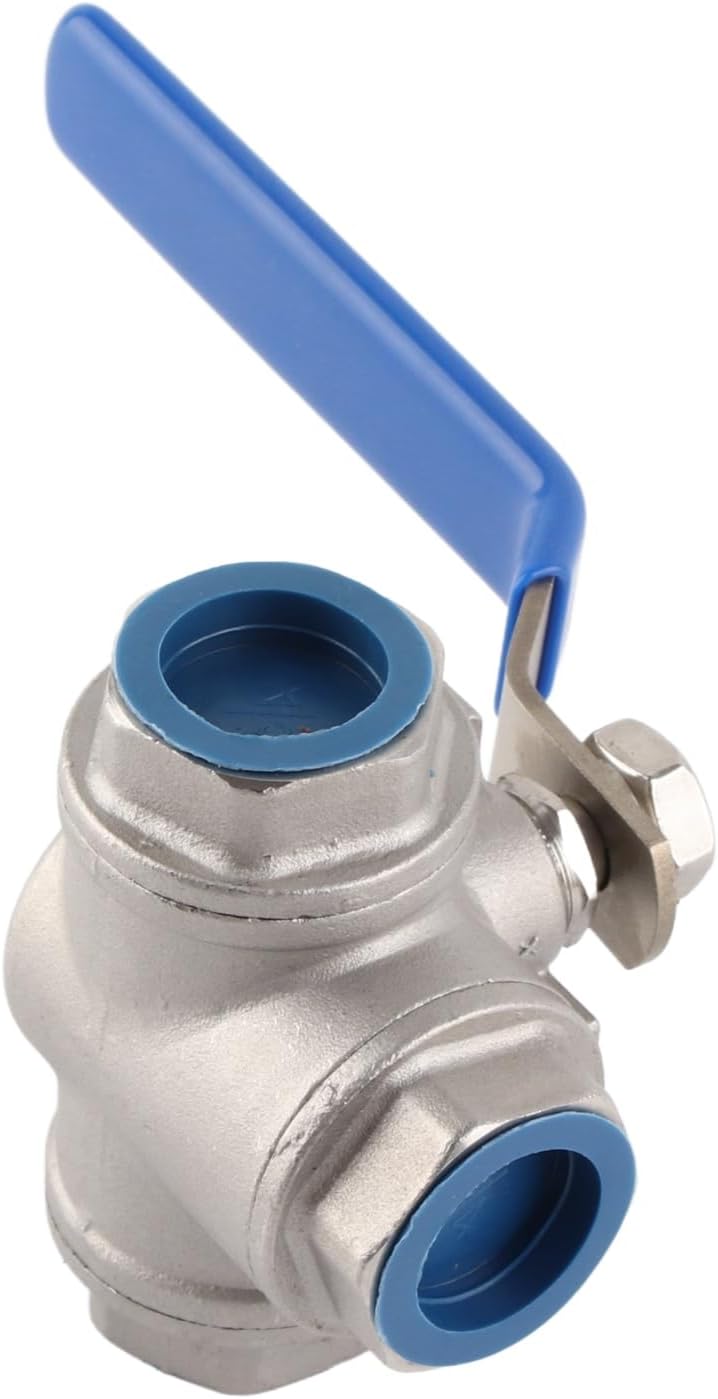 Edelstahl Kugelhahn SUS304 Drei-Wege-T-Typ Innengewinde Rohr Kugelhahn 3/4"DN20 DN20 3/4", DN20 3/4"