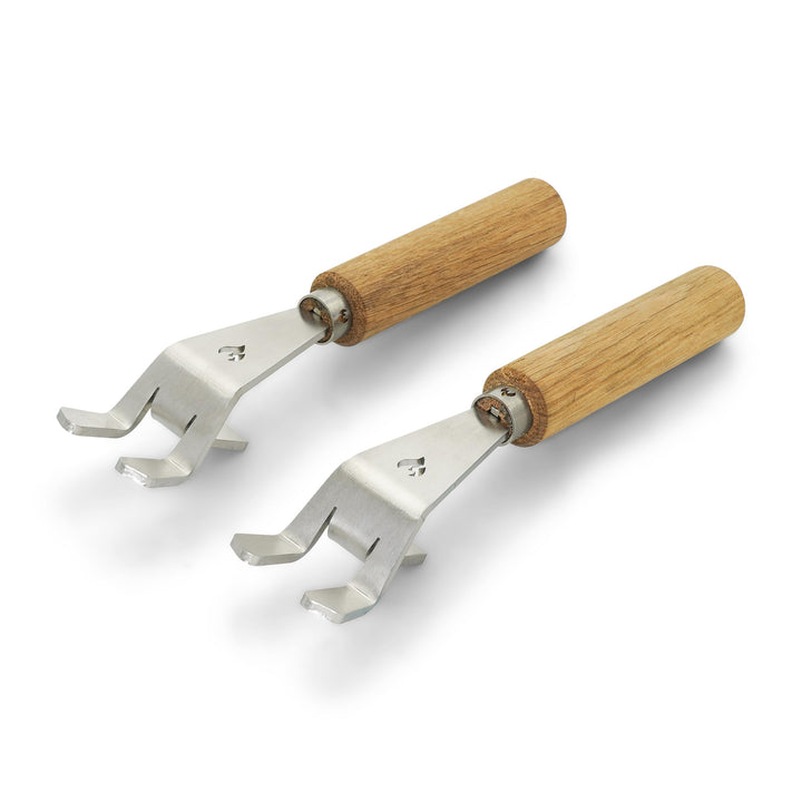 Universal-Griffe | Grillrostheber aus Edelstahl | abnehmbar - robust für alle Grillroste (Stäbe von