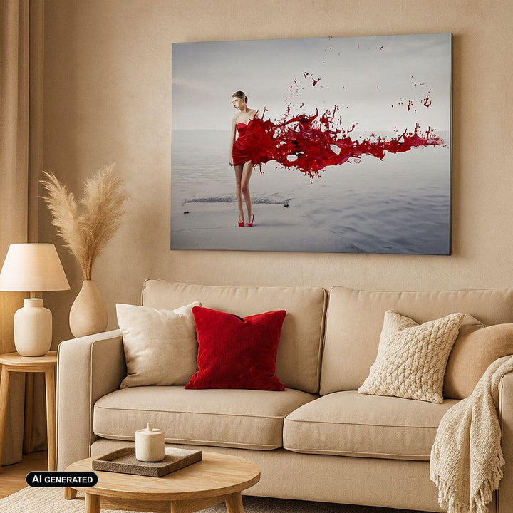 Bilder auf Leinwand 100x70cm Leinwandbild Weiblich modell posieren nackt Gross Wanddeko Bild Schlafz
